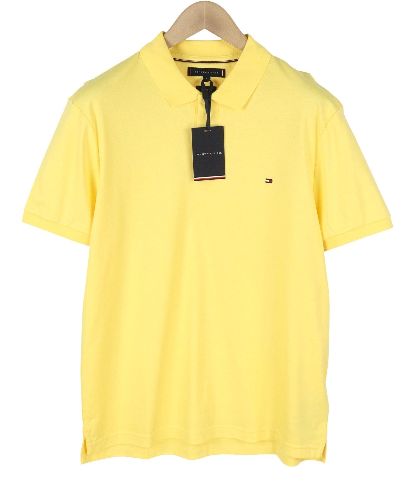 TOMMY HILFIGER Liquid Cotton Reg Men Polos L Citronelia Regular Fit Short Sleeve