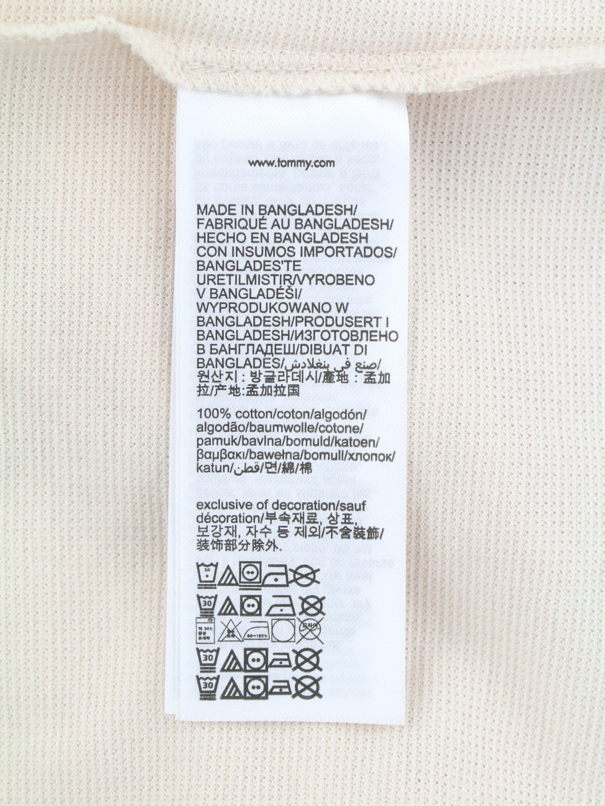 TOMMY HILFIGER Global Stripe Sleeve Men Polos L Feather White Short Sleeve