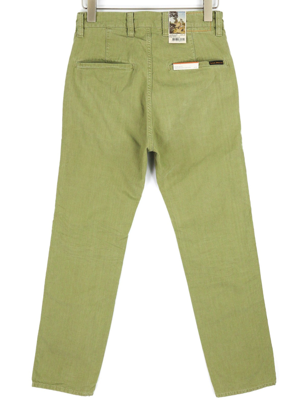 NUDIE JEANS Loose Alvar Men's W28/L32 Beech Green Washed Button Casual Jeans