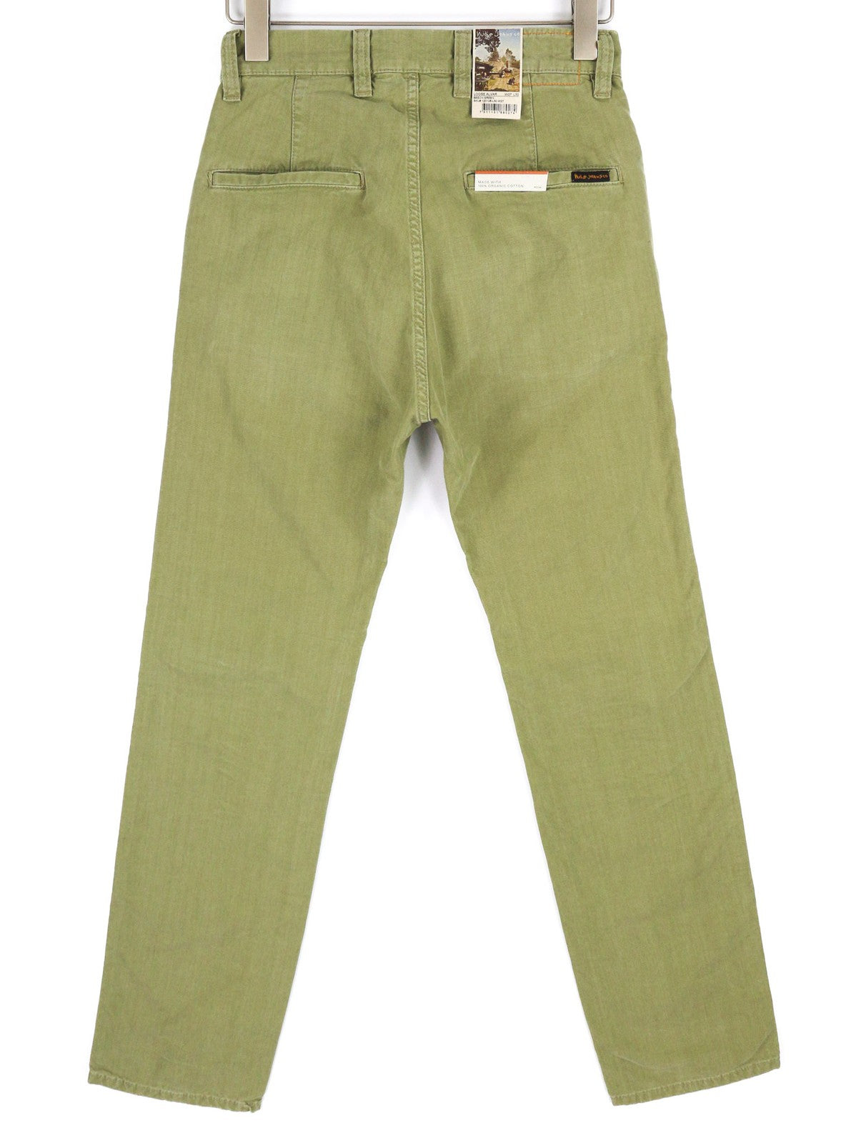 NUDIE JEANS Loose Alvar Women's W27/L32 Beech Green Washed Button Denim