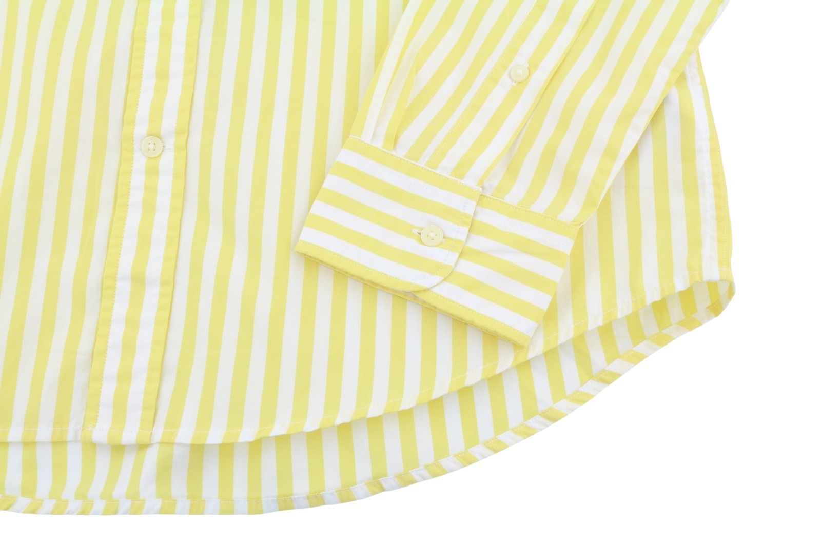 TOMMY HILFIGER THFlex Poplin Bold Men Shirt 2XL Yellow Striped Button-Down Neck