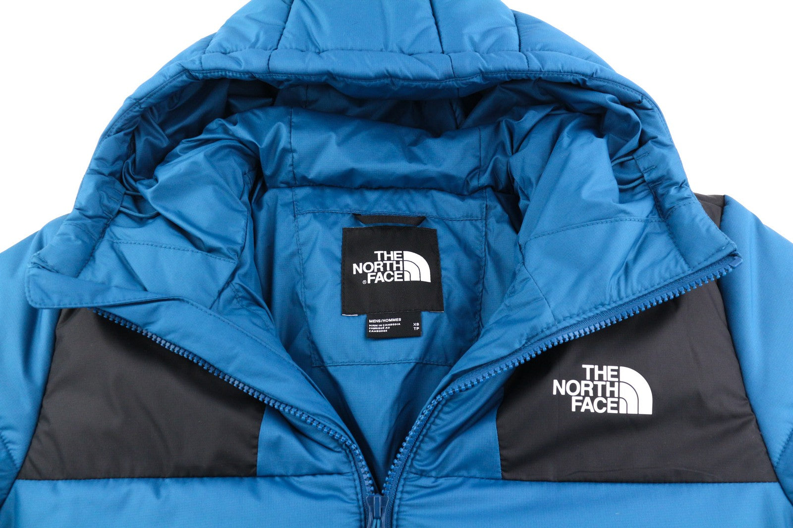 THE NORTH FACE Men's XS Blue Full Zip Hooded Quilted Insulated Jacket