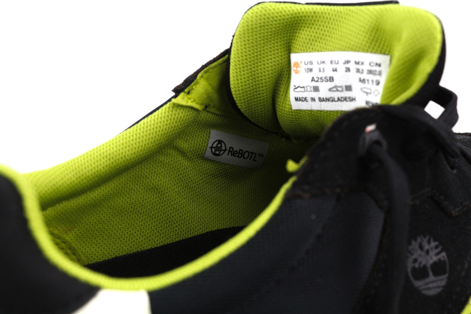 TIMBERLAND A25SB Men's EU43/44 Black Leather Low Top Lace Up ReBOTL Shoes