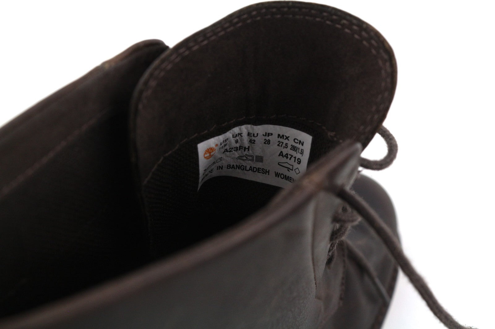 TIMBERLAND A23FH Women EU41.5/42 Brown Leather Ankle Lace Up ReBOTL Boots