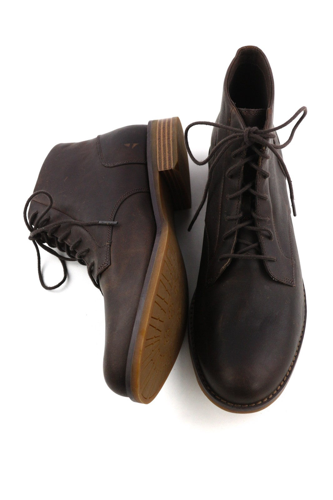 TIMBERLAND A23FH Women EU41.5/42 Brown Leather Ankle Lace Up ReBOTL Boots