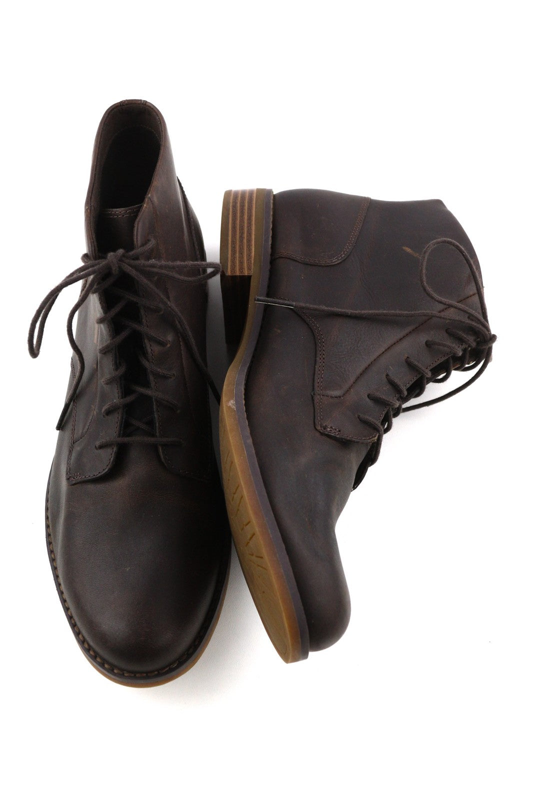 TIMBERLAND A23FH Women EU41.5/42 Brown Leather Ankle Lace Up ReBOTL Boots