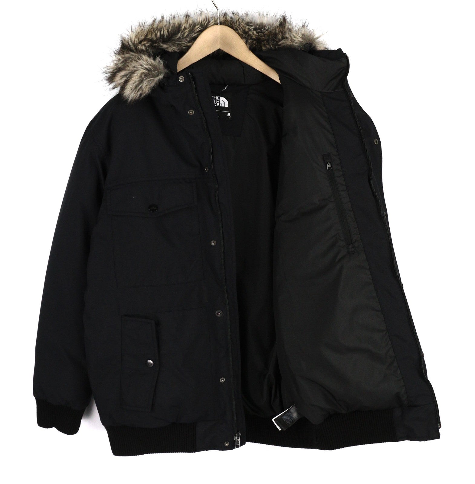 THE NORTH FACE Men's XL Black Hooded Goose Down Insulated DryVent Jacket