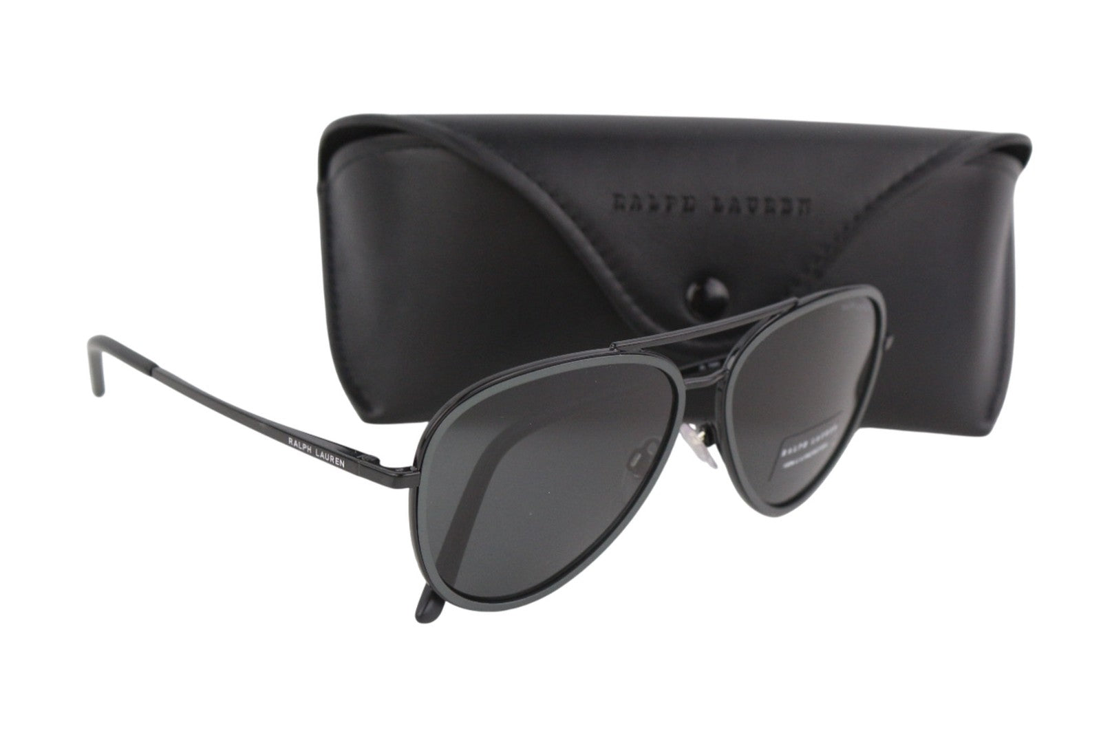 RALPH LAUREN 0RL7064 Men's Sunglasses Shiny Black UV Protection Case PPR190