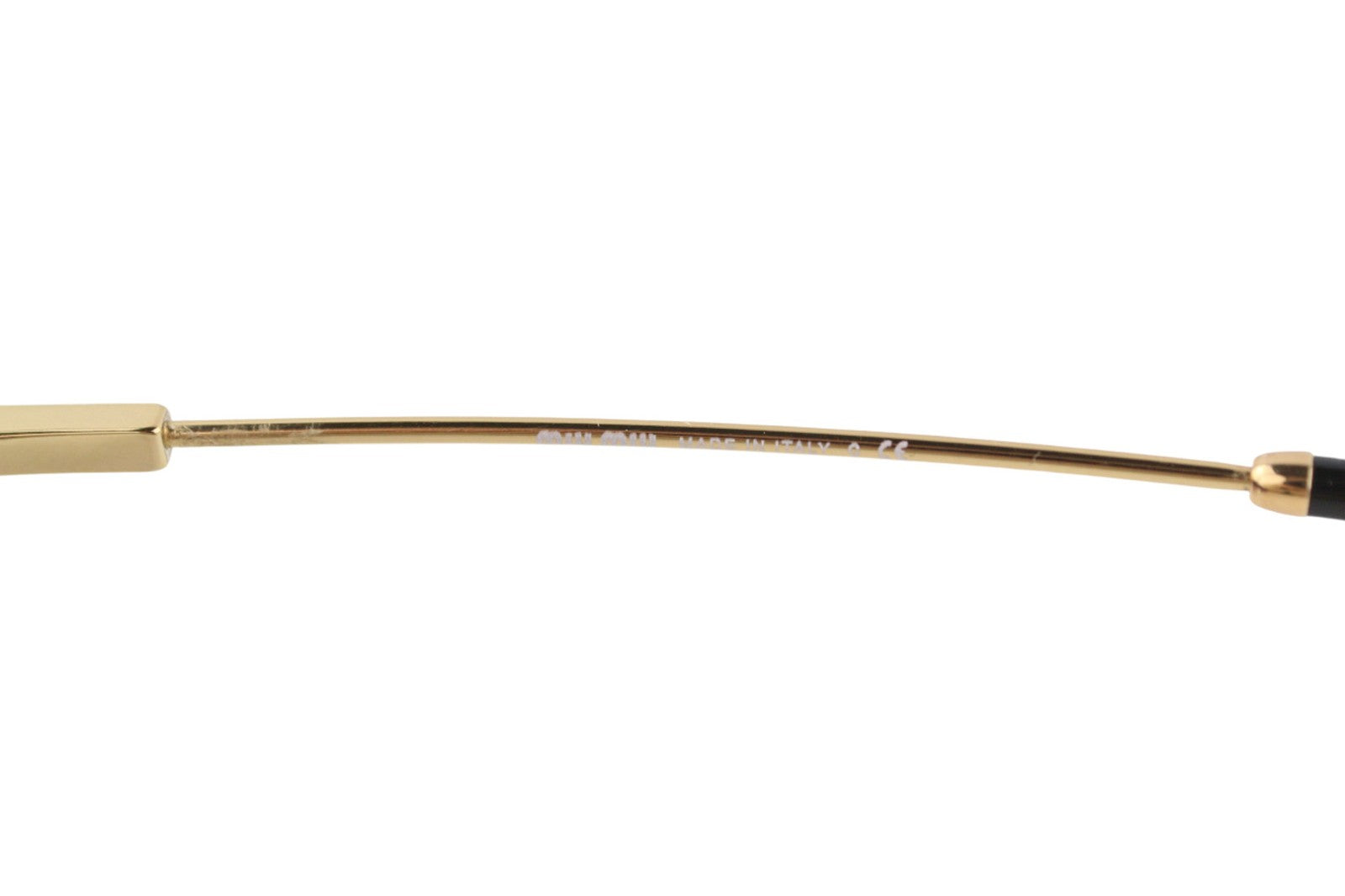 MIU MIU 51WS Women's Sunglasses One Size Butterfly Gold Tone Case and Box