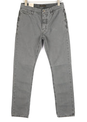 NUDIE JEANS Grey Khaki Men's Trousers W30/L34 Sail Cloth Canvas Look Buttoned