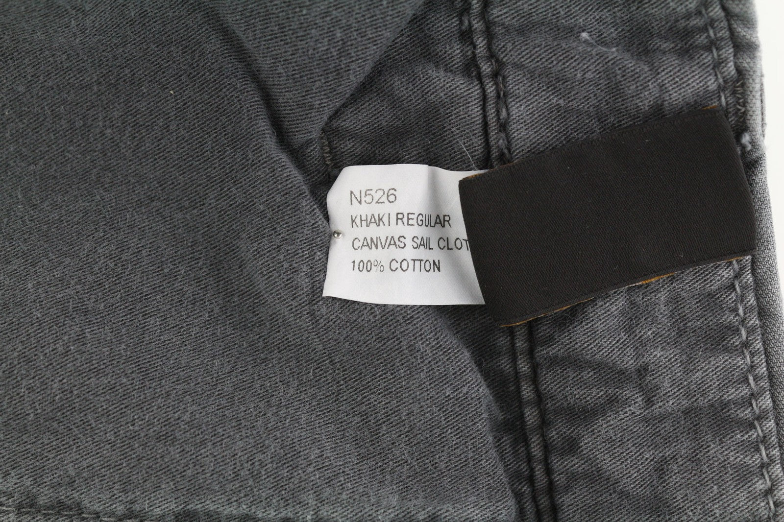 NUDIE JEANS Grey Khaki Men's Trousers W30/L34 Sail Cloth Canvas Look Buttoned