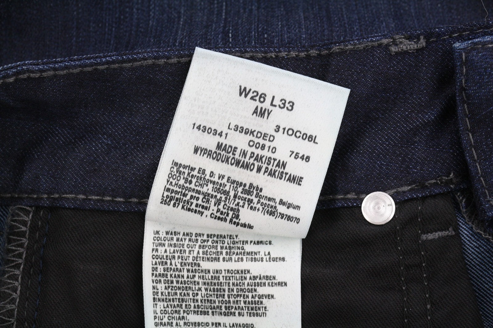 LEE Amy Women's Jeans W26/L33 Washed Blue Slim Fit Denim Zip Fly Pocketed