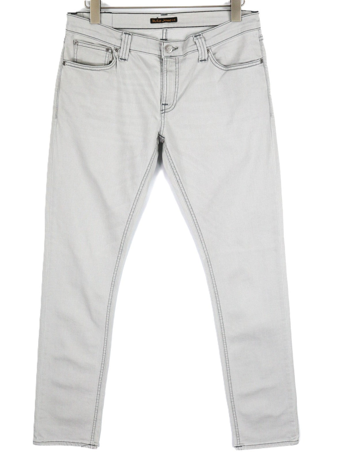 NUDIE JEANS Tight Long John Men's Jeans W34/L34 Cool Grey Slim Organic Light