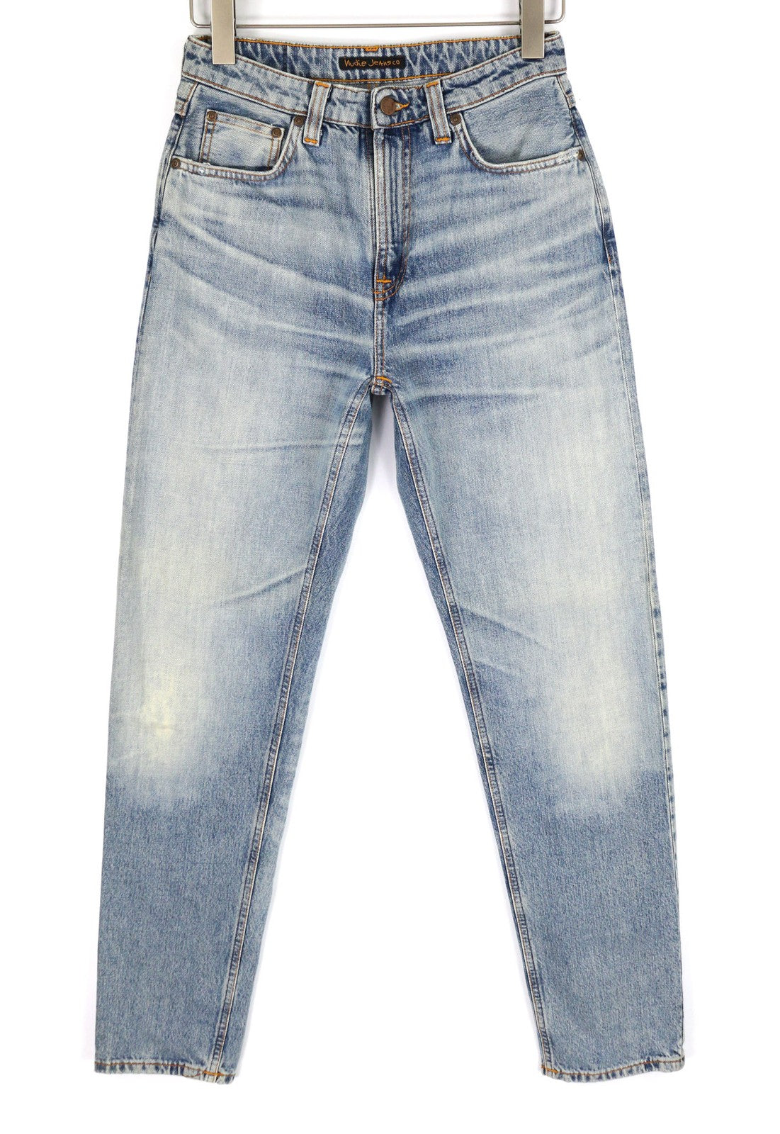 NUDIE JEANS Breezy Britt Women's Jeans W28/L32 Slim Blue Washed Denim Zip Fly