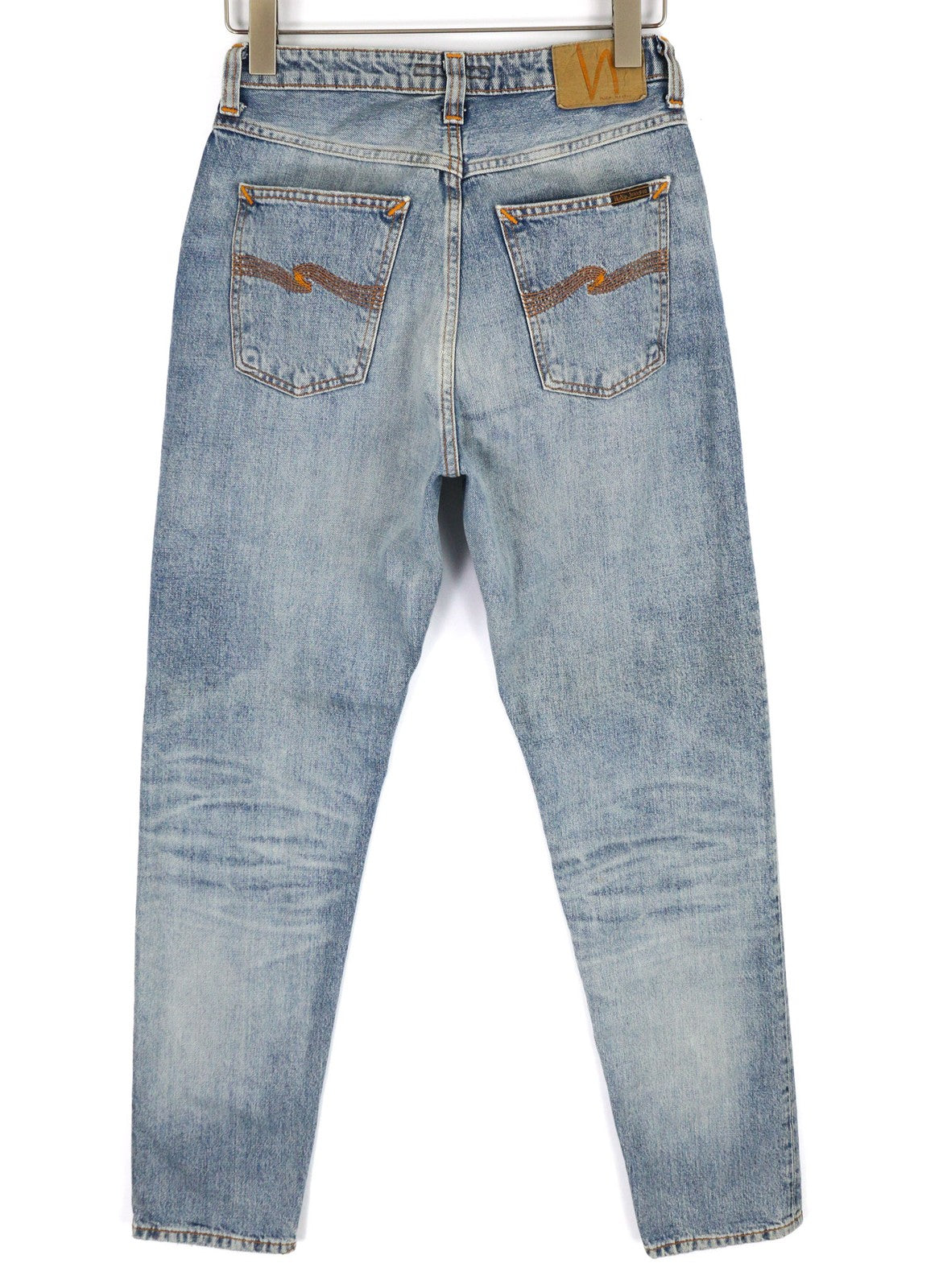 NUDIE JEANS Breezy Britt Women's Jeans W28/L32 Slim Blue Washed Denim Zip Fly