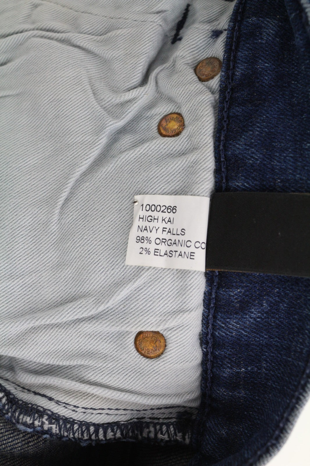 NUDIE JEANS High Kai Men's Jeans W28/L32 Navy Falls Organic Zip Fly Blue Wash