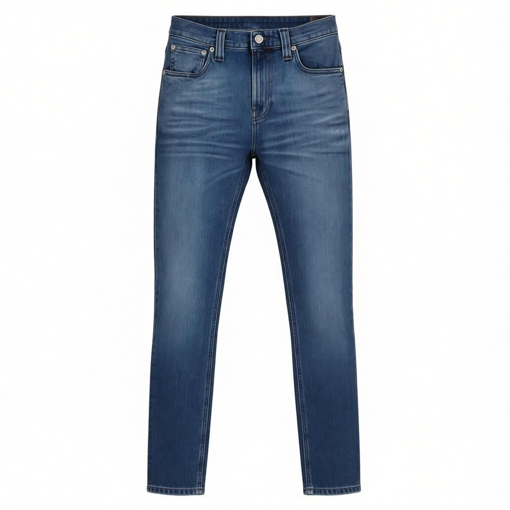 NUDIE JEANS High Kai Men's Jeans W29/L32 Navy Falls Organic Zipper Washed Blue