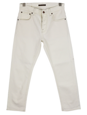NUDIE JEANS Sleepy Sixten Men's Jeans W28/L30 Ecru Button Fly Straight Denim