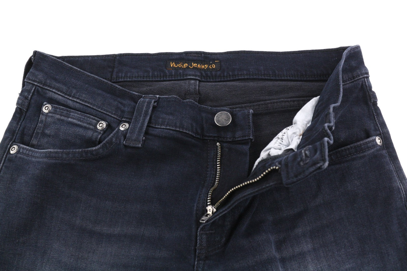 NUDIE JEANS Tight Long John Men's Jeans W29/L32 Organic Dark Black Grey Denim