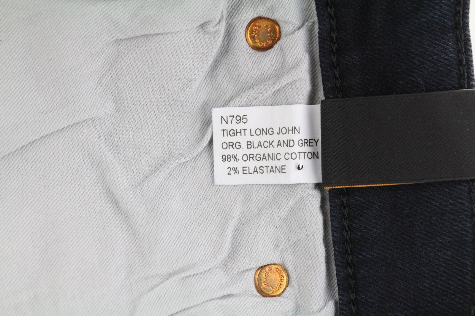 NUDIE JEANS Tight Long John Men's Jeans W29/L32 Organic Dark Black Grey Denim