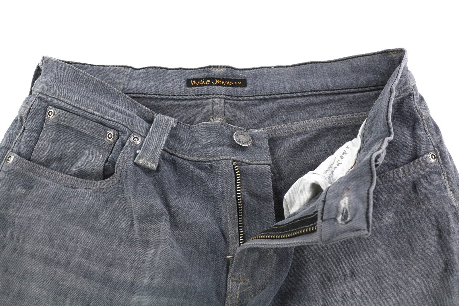 NUDIE JEANS Tight Long John Men's Jeans W28/L32 Charcoal Organic Slim Washed