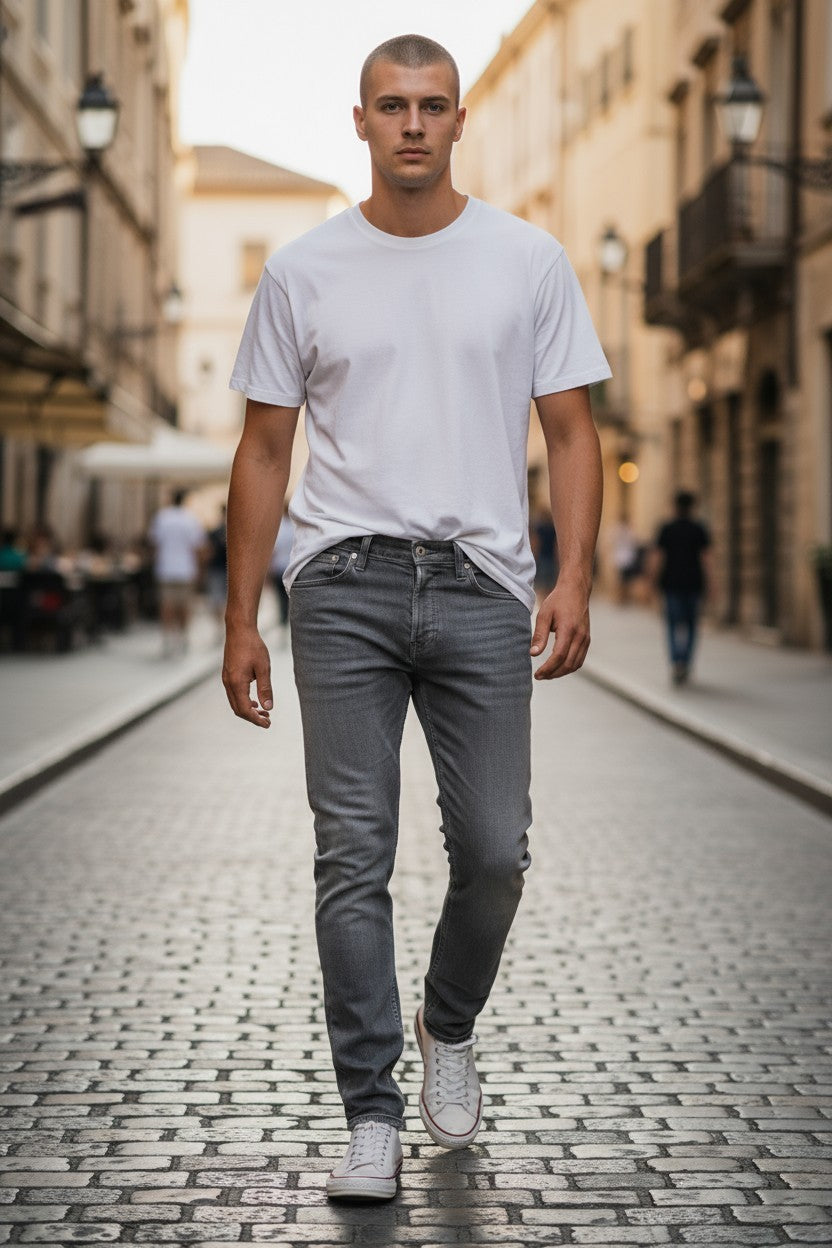 NUDIE JEANS Tight Long John Men's Jeans W29/L32 Charcoal Organic Slim Washed