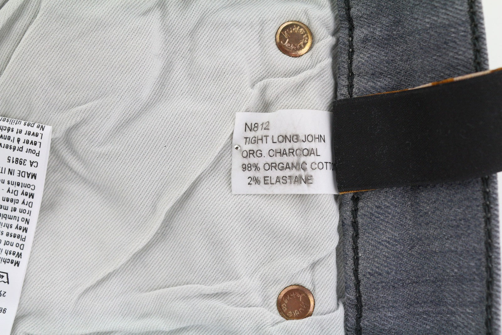 NUDIE JEANS Tight Long John Men's Jeans W29/L32 Charcoal Organic Slim Washed