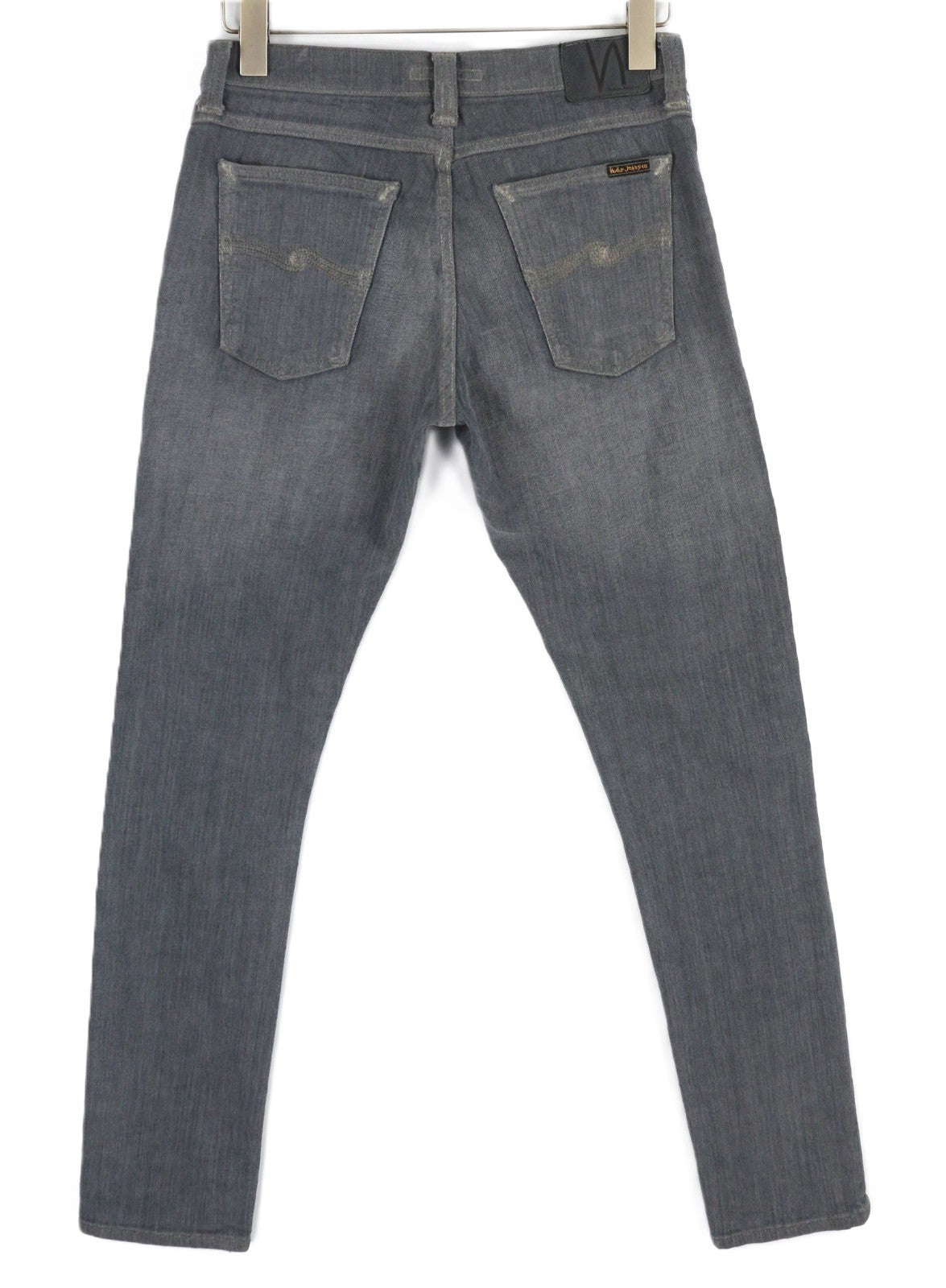 NUDIE JEANS Tight Long John Men's Jeans W34/L32 Charcoal Organic Slim Washed