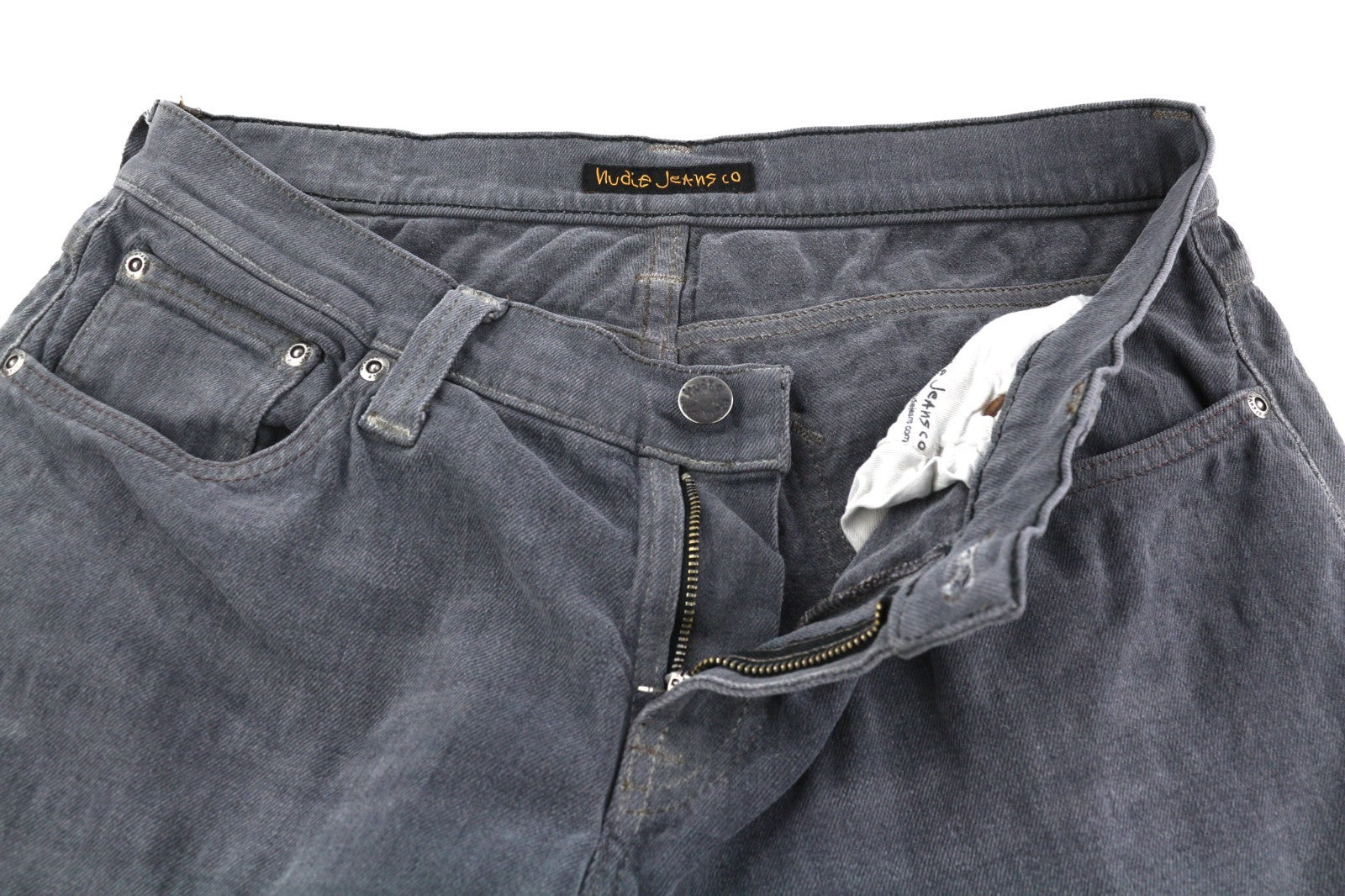 NUDIE JEANS Tight Long John Men's Jeans W30/L32 Charcoal Organic Slim Leg Wash