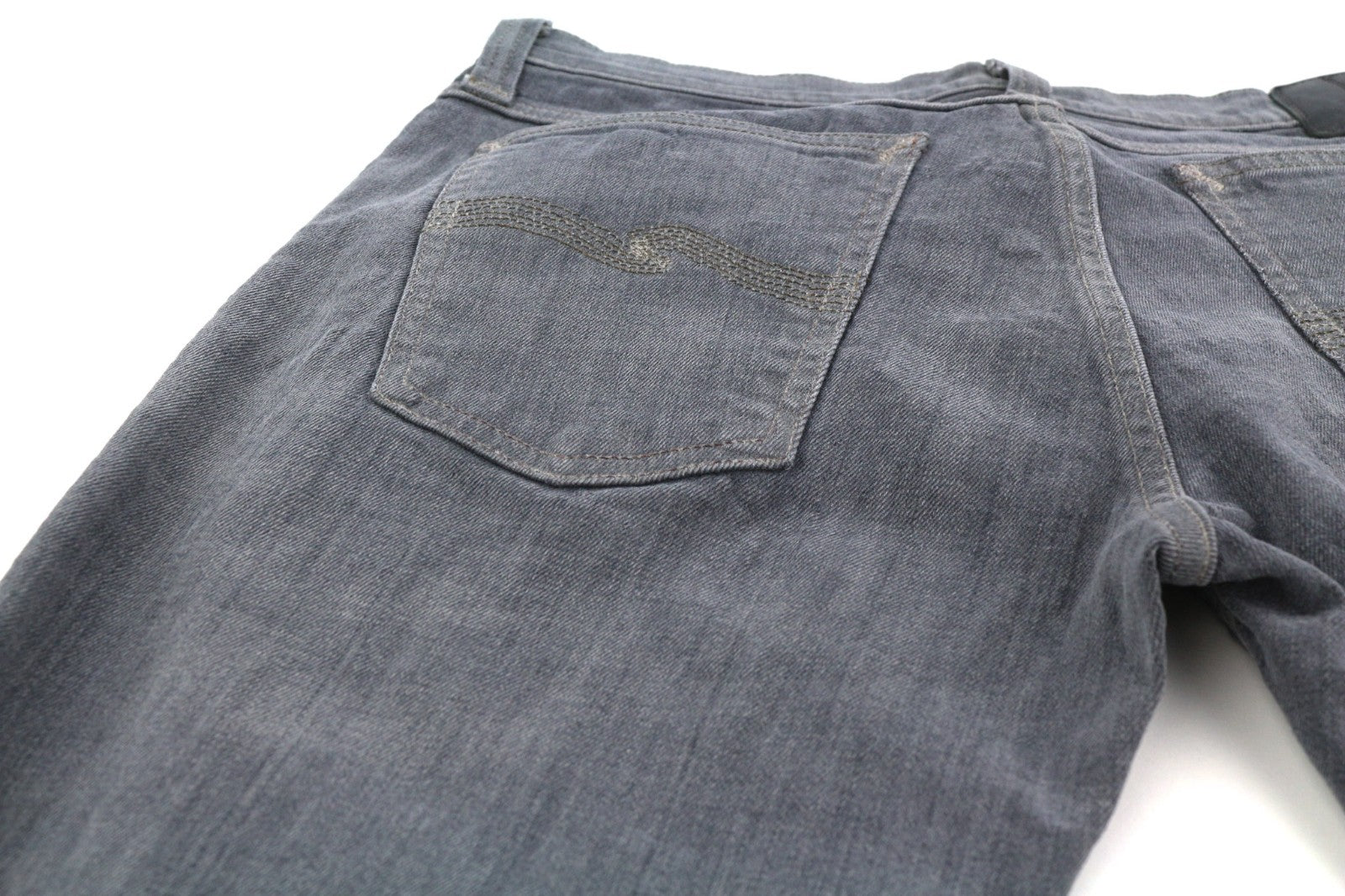 NUDIE JEANS Tight Long John Men's Jeans W32/L32 Charcoal Organic Slim Leg Wash