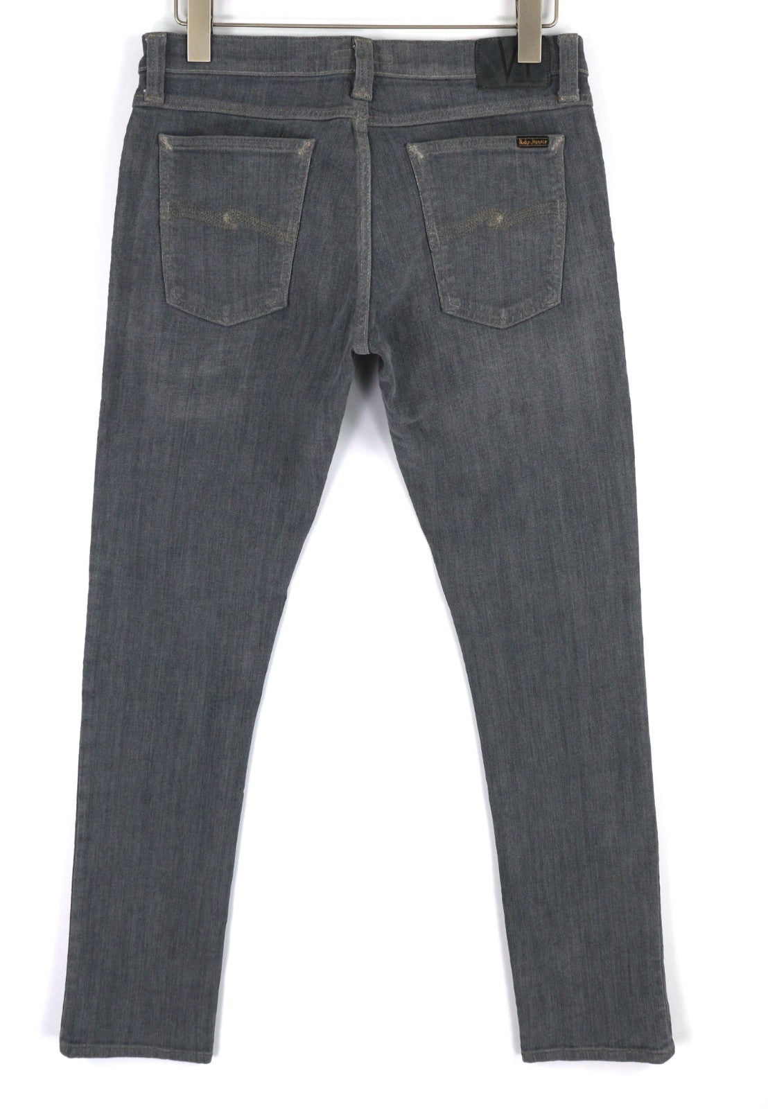 NUDIE JEANS Tight Long John Men's Jeans W32/L32 Charcoal Organic Slim Leg Wash