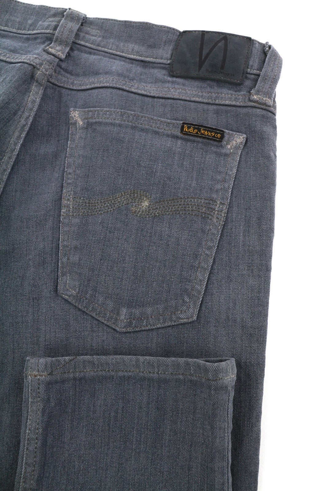 NUDIE JEANS Tight Long John Men's Jeans W32/L32 Charcoal Organic Slim Leg Wash