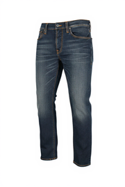 NUDIE JEANS Thin Finn Men's Jeans W31/L32 Grey Authent Washed Dark Zip Denim