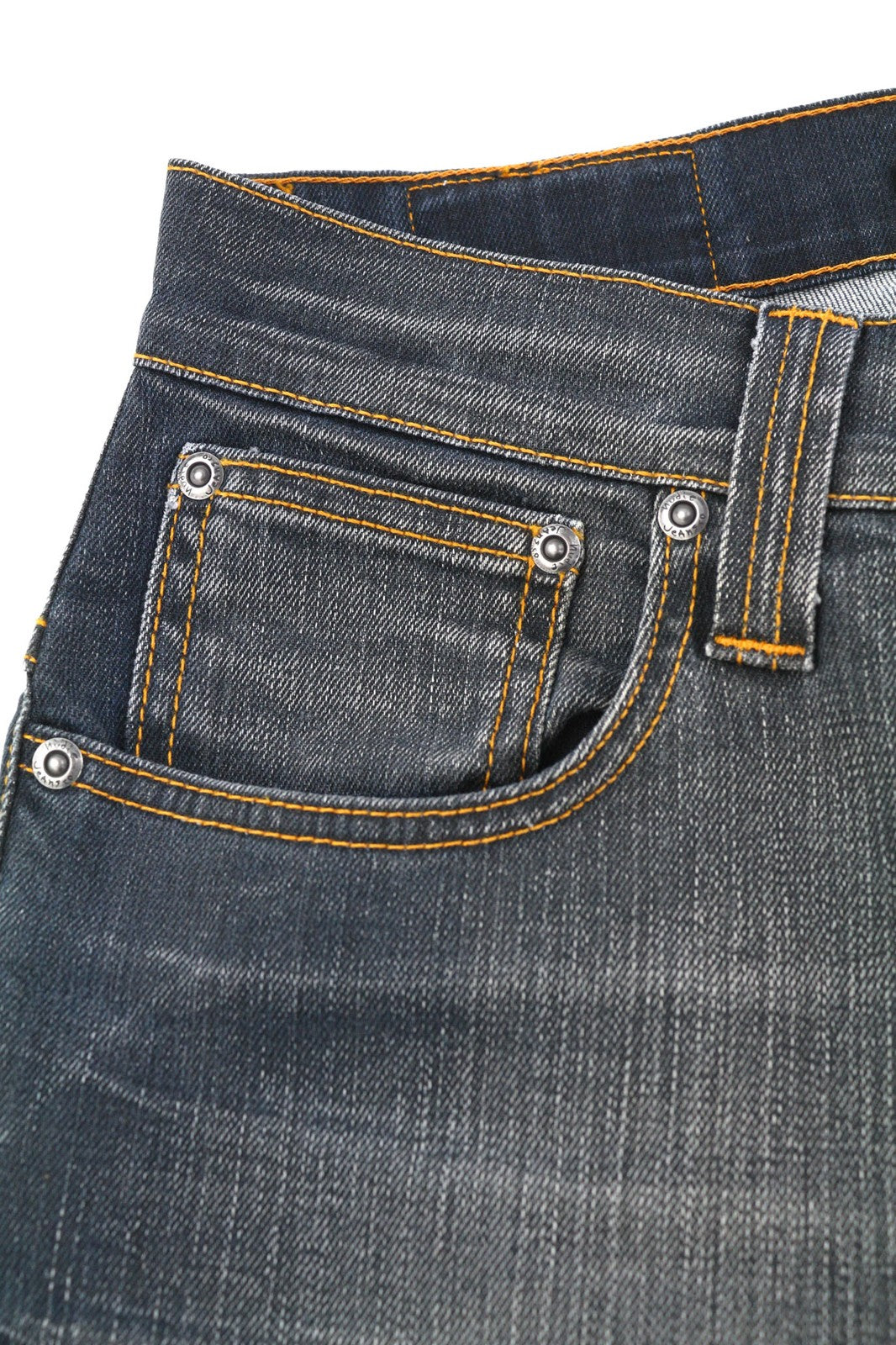 NUDIE JEANS Thin Finn Men's Jeans W32/L32 Grey Authent Dark Wash Zip Logo