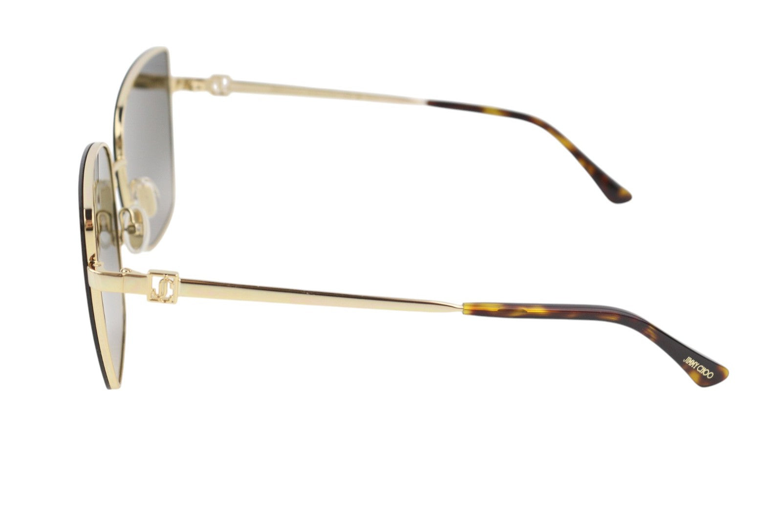 JIMMY CHOO Vella/S Women Sunglasses Gold Tone Tinted Butterfly Shape RRP349