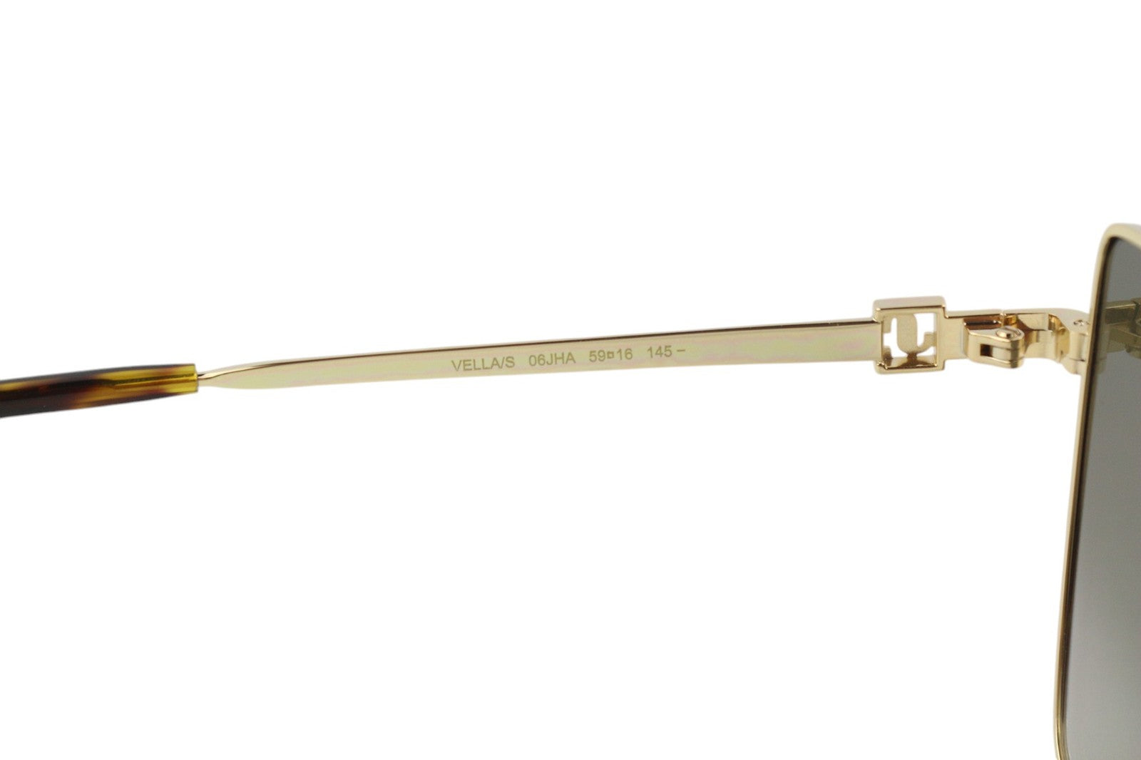 JIMMY CHOO Vella/S Women Sunglasses Gold Tone Tinted Butterfly Shape RRP349