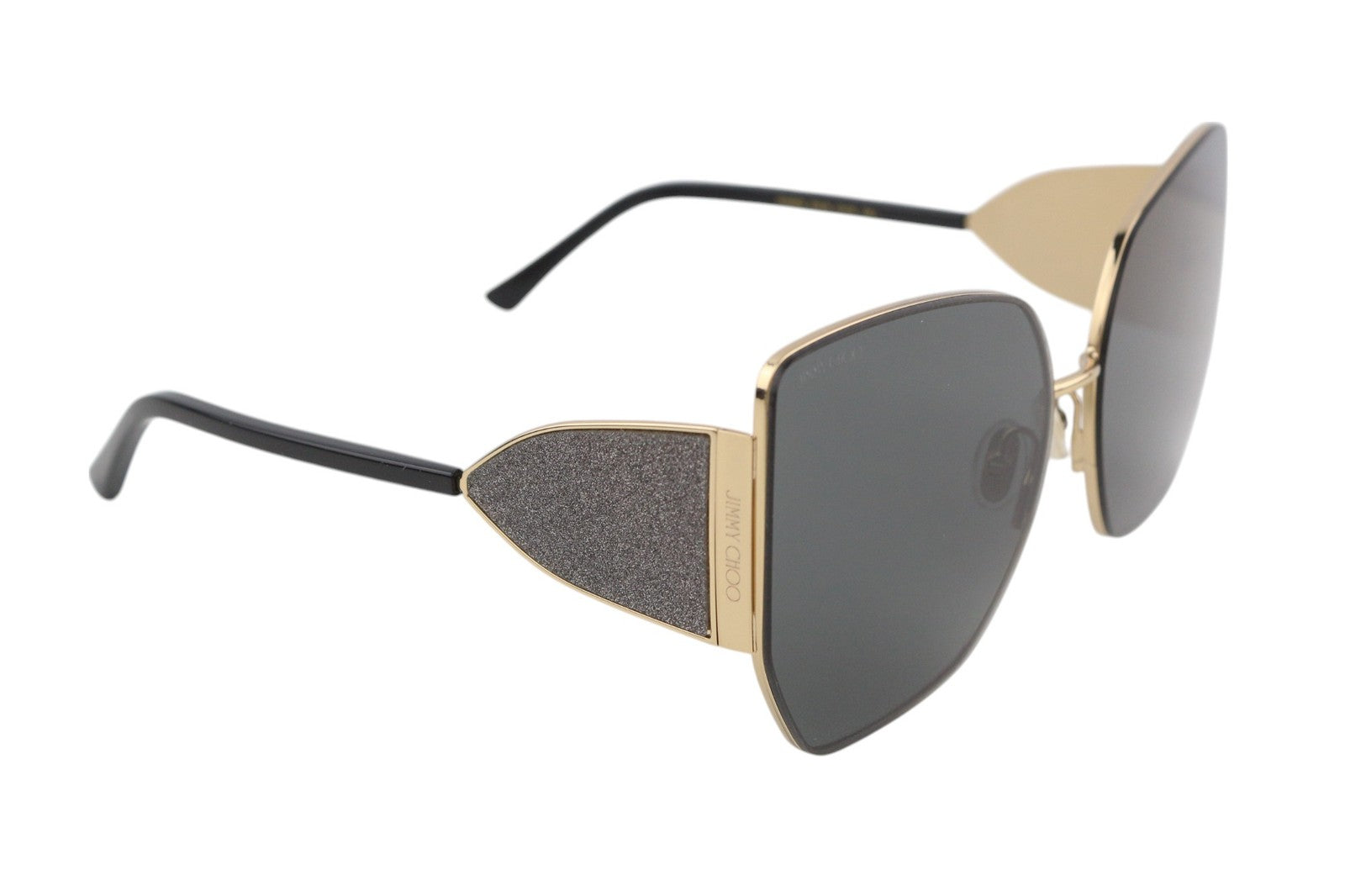 JIMMY CHOO River/S Rhlir Women's Sunglasses Gold Butterfly Tinted Case RRP399