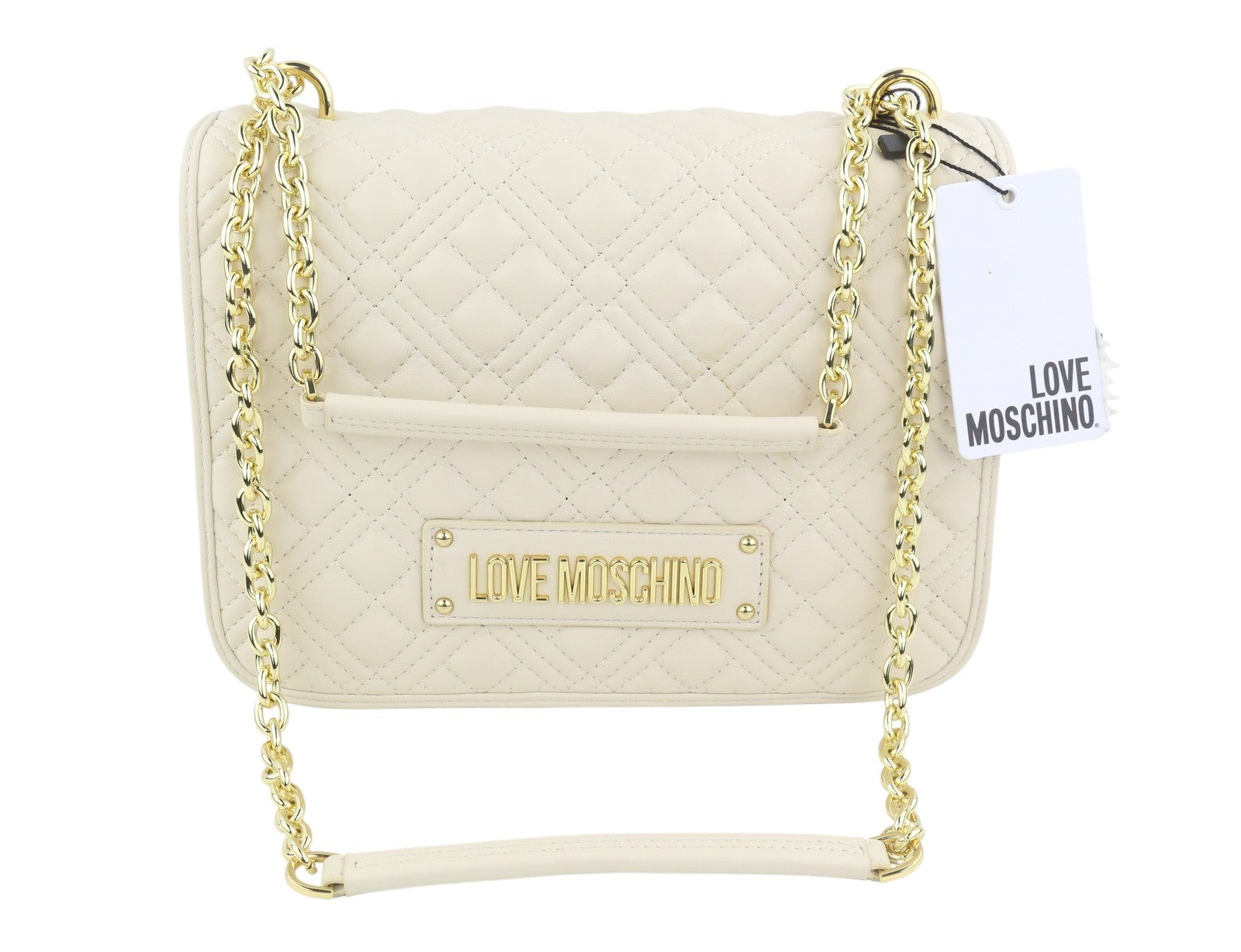 LOVE MOSCHINO Borsa Quilted PU Avorio Women Bag OS Beige Square Crossbody