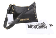 LOVE MOSCHINO Borsa PU Nero+Borchie Women Bag OS Black Gold Tone Detail