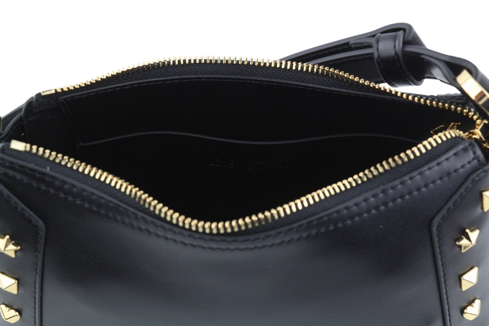 LOVE MOSCHINO Borsa PU Nero+Borchie Women Bag OS Black Gold Tone Detail