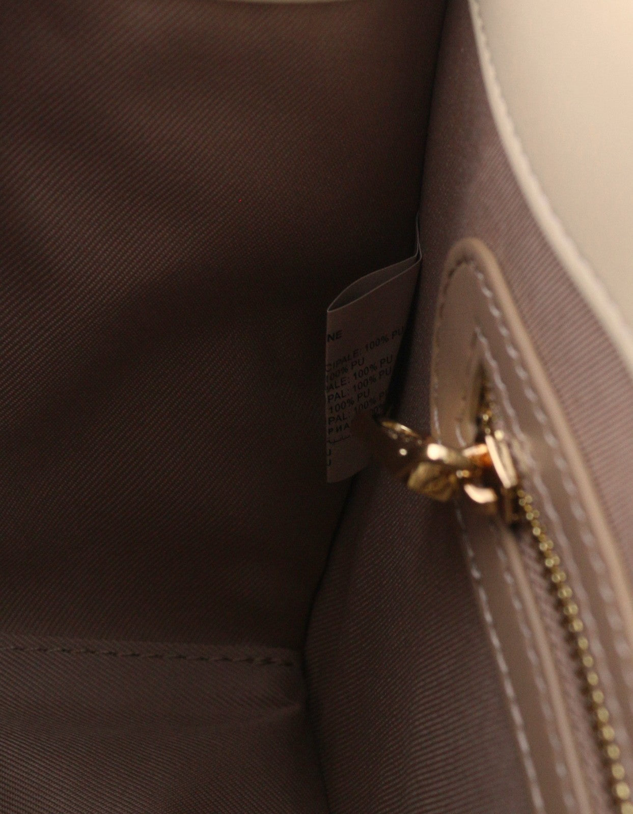 LOVE MOSCHINO Borsa PU Soul Women Bag OS Beige Gold Tone Detail Crossbody RRP210