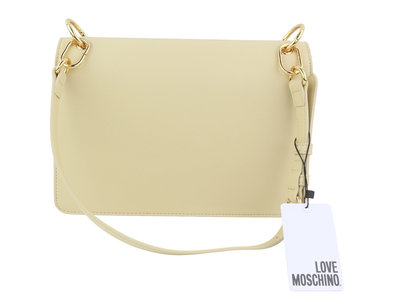 LOVE MOSCHINO Borsa PU Soul Women Bag OS Beige Gold Tone Detail Crossbody RRP210