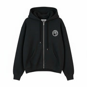 AMBUSH Men Hoodie XL Black Logo Embroidered Organic Oversized Full Zip RRP815