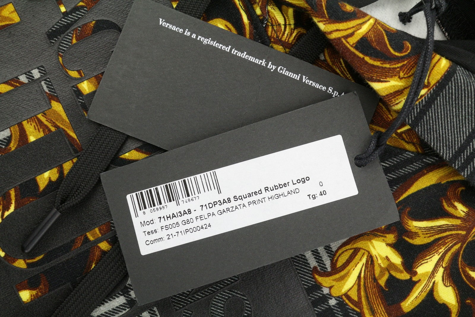 VERSACE COUTURE Felpa Garzata Print Highland Women Hoodie 40 Pullover RRP439