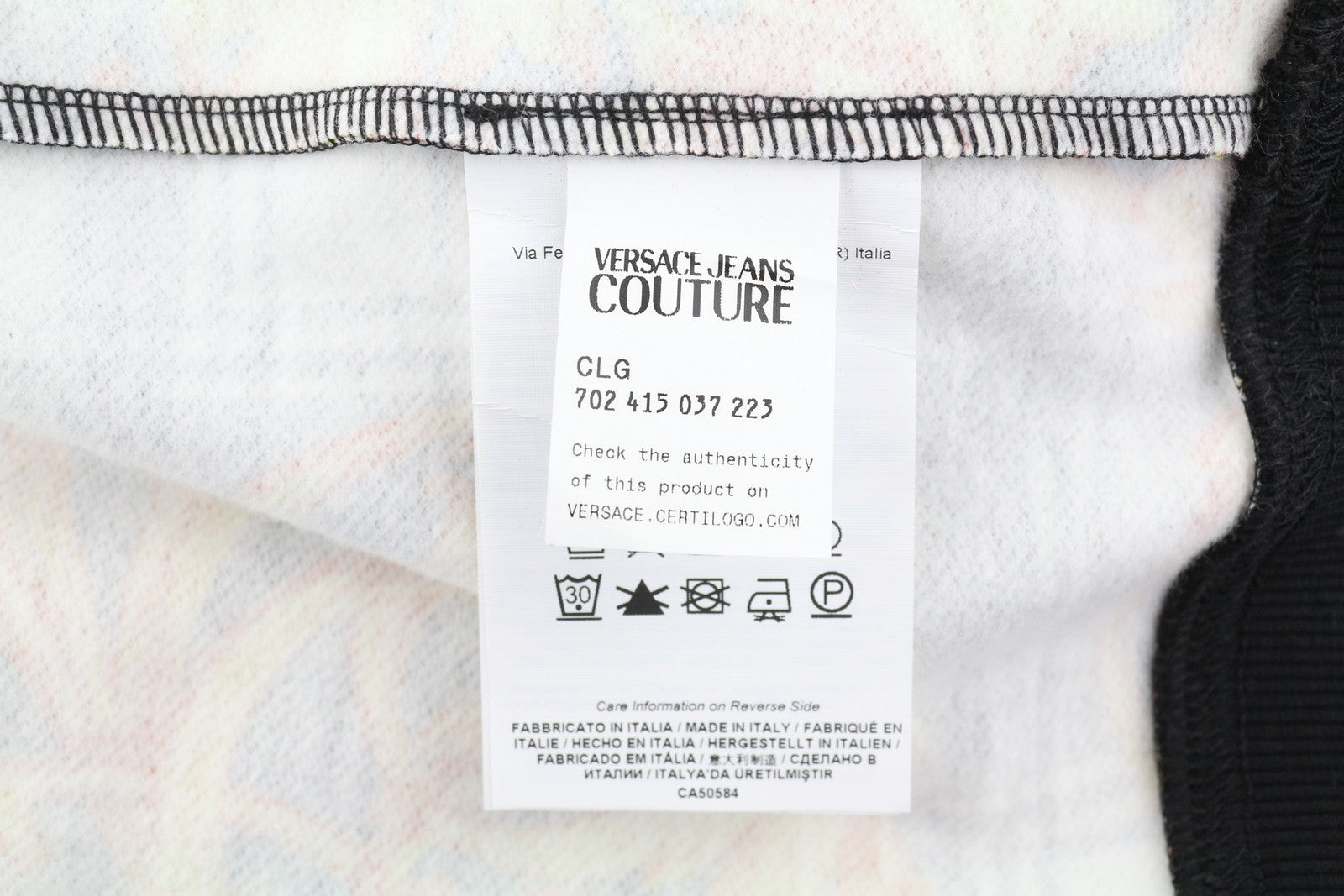 VERSACE COUTURE Felpa Garzata Print Highland Women Hoodie 40 Pullover RRP439