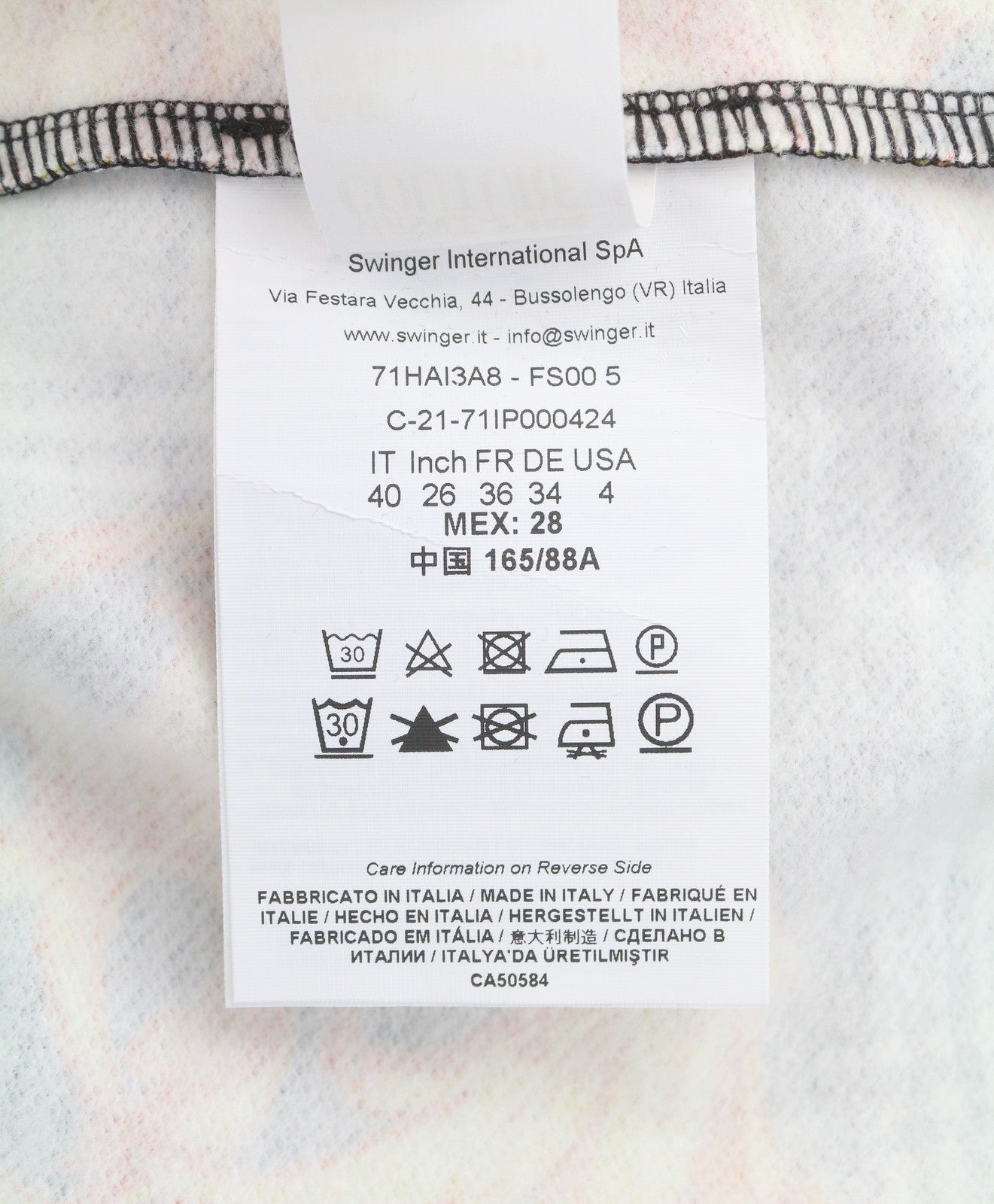 VERSACE COUTURE Felpa Garzata Print Highland Women Hoodie 40 Pullover RRP439