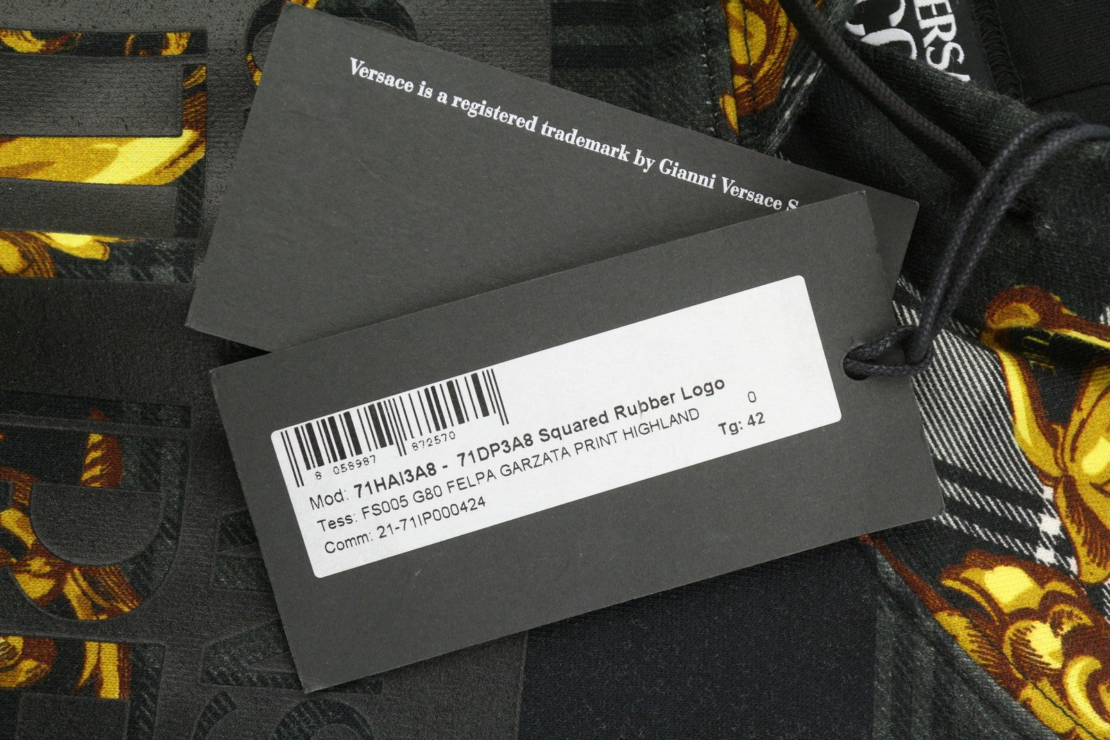 VERSACE COUTURE Felpa Garzata Print Highland Women Hoodie 42 Pullover RRP439