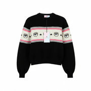 CHIARA FERRAGNI Maxilogo Mania Women Jumper S Wool Cashmere Cropped RRP248