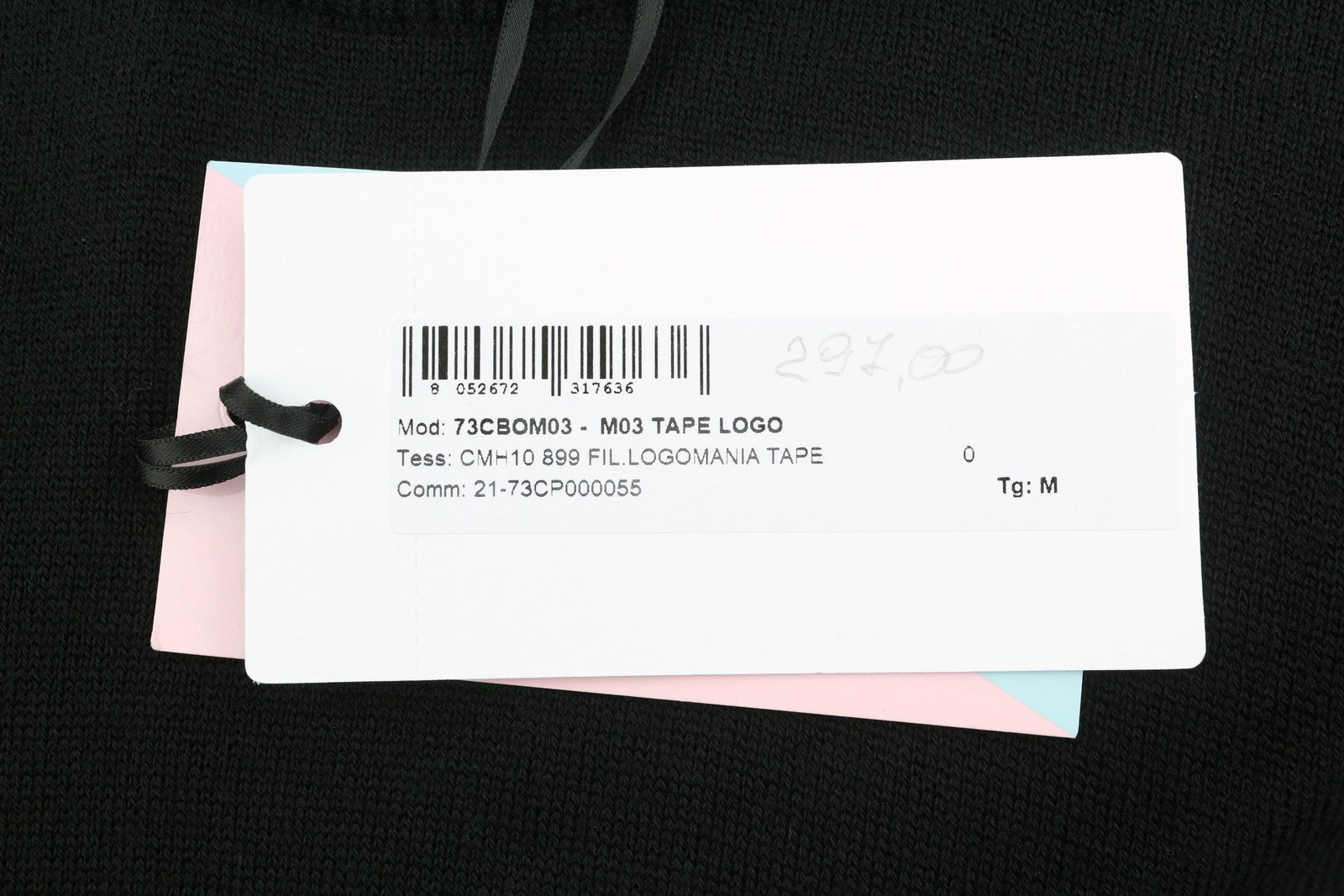 CHIARA FERRAGNI Logomania Tape Women Dress M Black Wool Blend Knit Logo RRP297