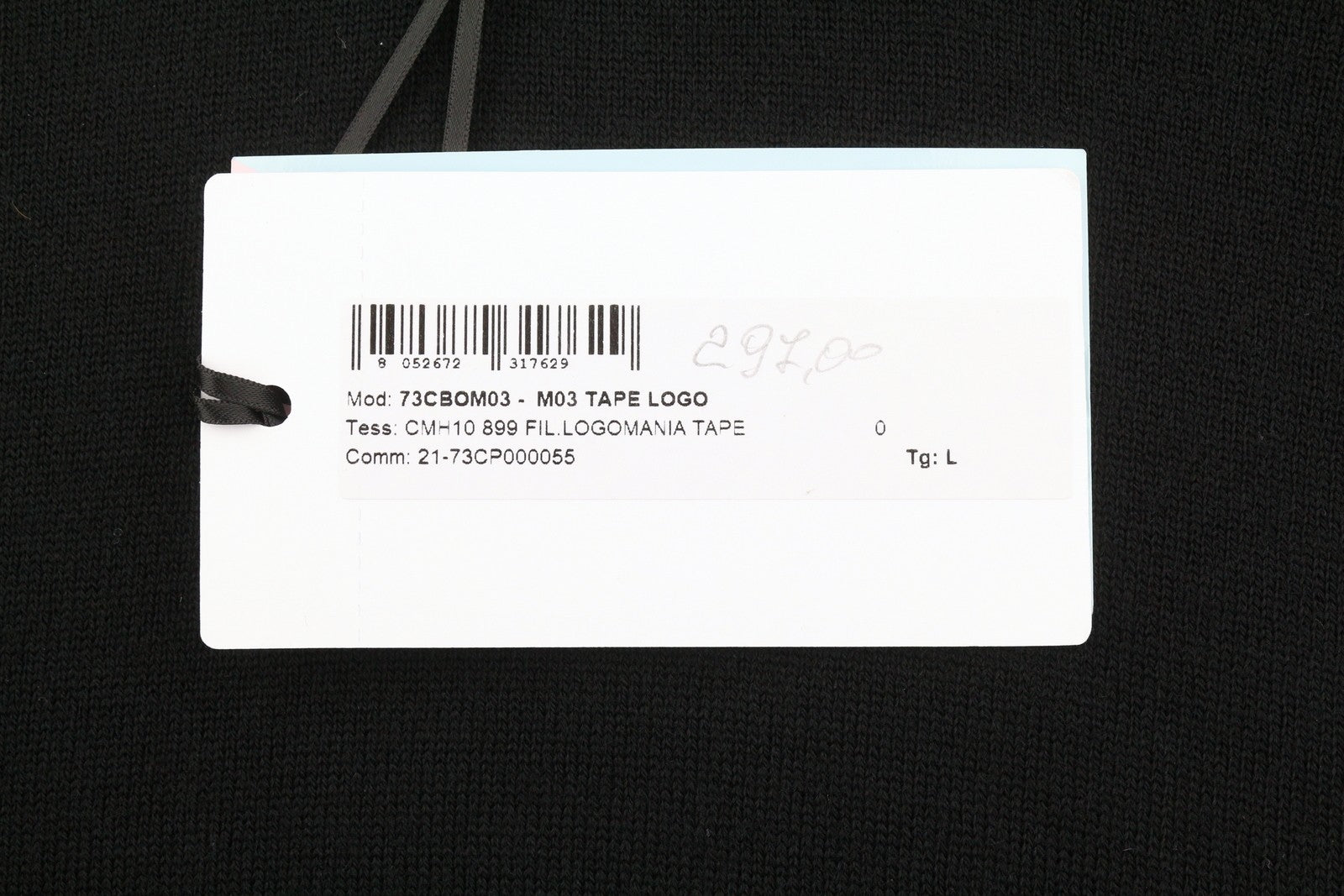 CHIARA FERRAGNI Logomania Tape Women Dress L Black Wool Blend Knit Logo RRP297